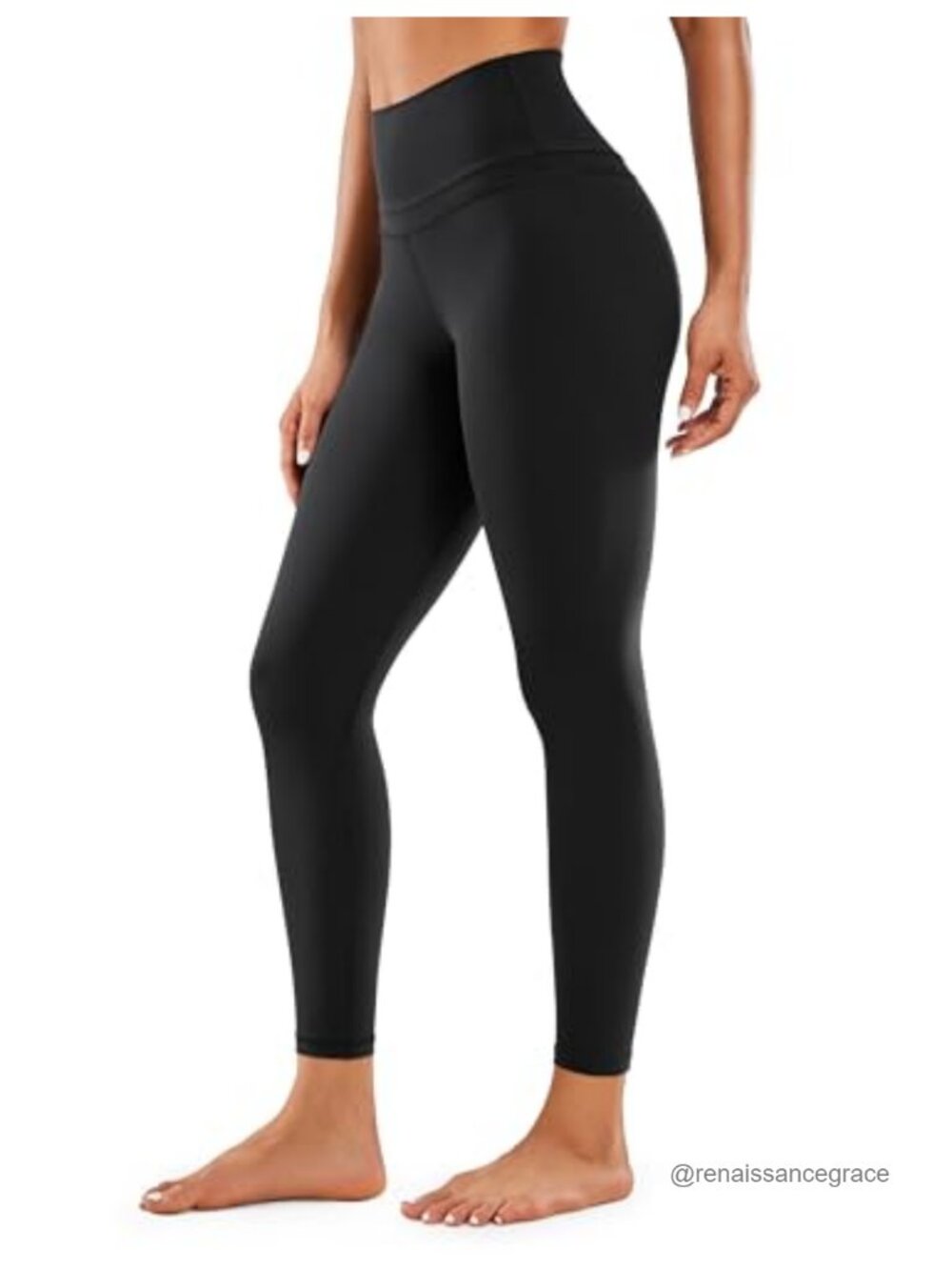 High Rise Yoga Leggings 25" Ankle Length Compression Workout